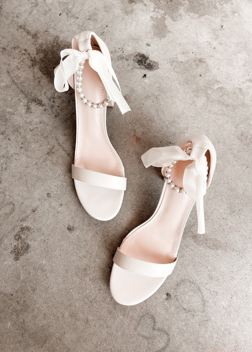 Pearl strap heels best sale