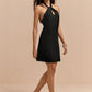 Maro Black Halter Mini Dress