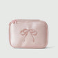 The Embroidered Mini Bow Makeup Bag