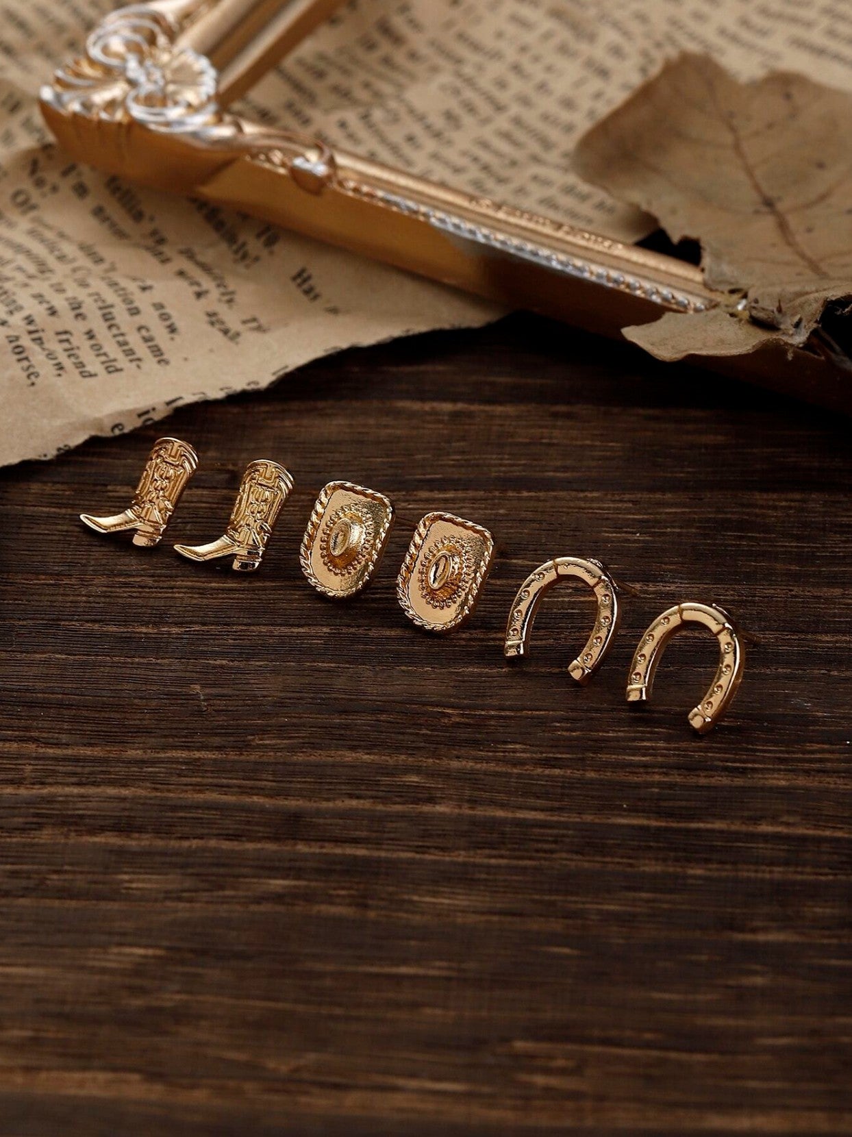 3 Set Western Cowgirl Earrings