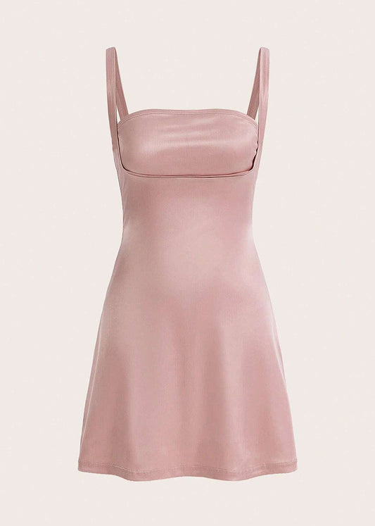 Zenni Aline Mini Dress in Pink