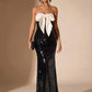 Frankie Oversize Bow Sequin Maxi Dress