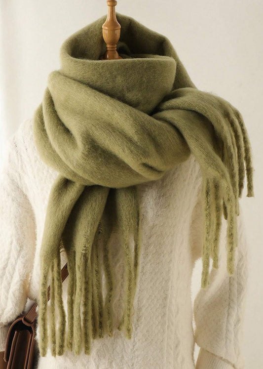 Fringe Scarf in Green