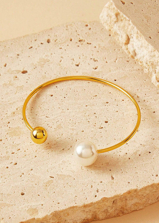 Faux Pearl Cuff Bracelet