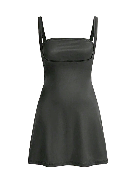 Zenni Aline Mini Dress in Black