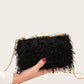 Ellie Fringe Clutch Black