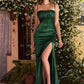 Susie Satin Fitted Maxi Bridesmaid Dress Sage