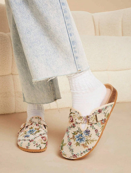 Annette Floral Jacquard Clogs