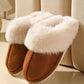 Rea Faux Fur Slippers in Brown