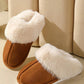 Rea Faux Fur Slippers in Brown