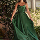 Chantelle Satin Cowl A-line Maxi Dress Sage