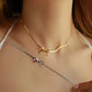 Bow Herringbone Chain Necklace