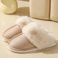 Rea Faux Fur Slippers in Tan