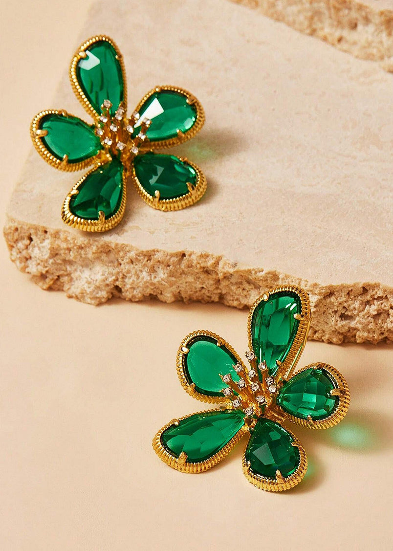 Blossom Earrings in Green