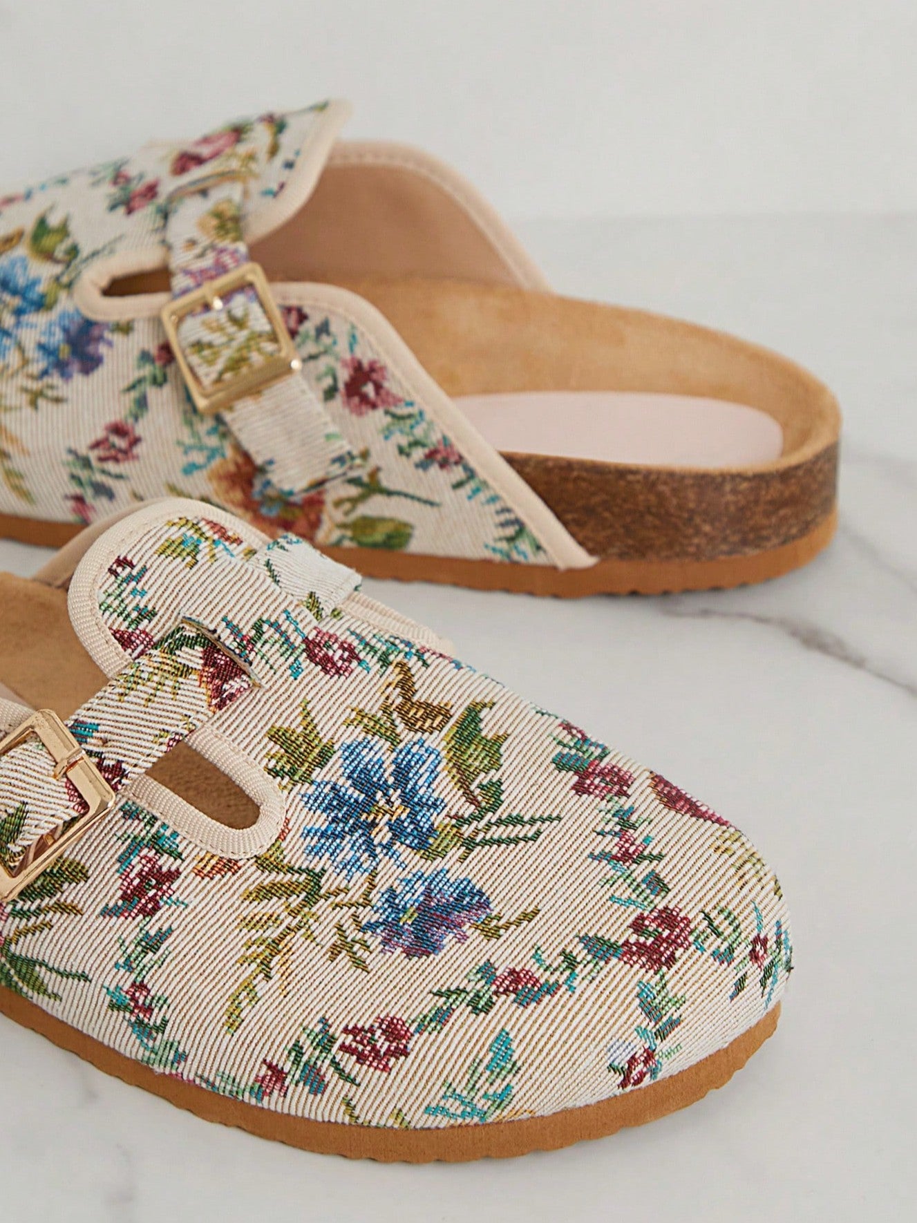 Annette Floral Jacquard Clogs