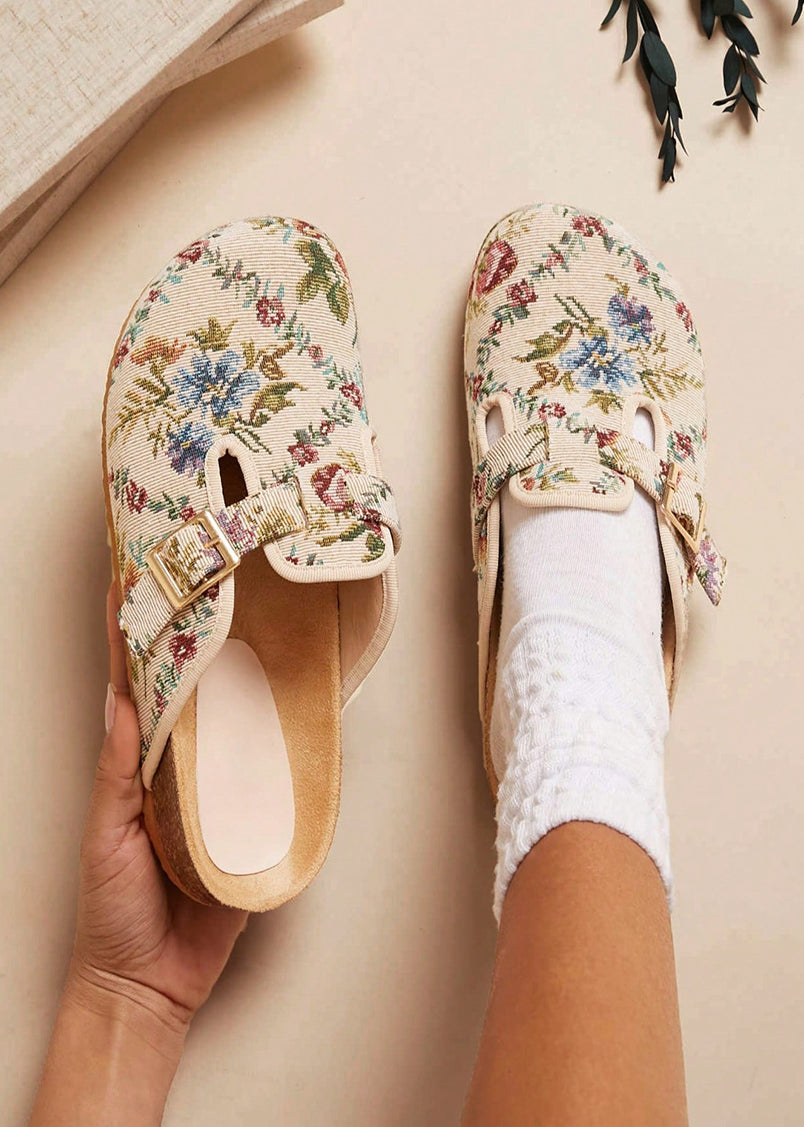 Annette Floral Jacquard Clogs