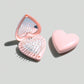 Pink Heart Shape Mirror Comb