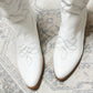 Rosanne Western CowGirl Faux Leather Boots in White