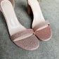 Jae Ankle Strap Heels Glitter Rose Gold  v