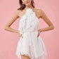 Remmy Ruffle Halter Mini Dress White