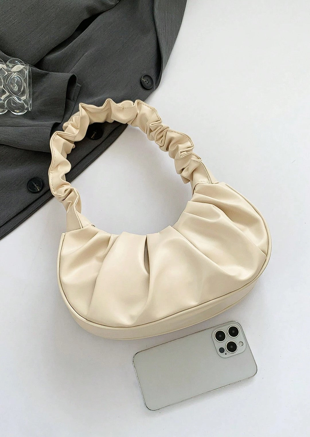 Marissa Scrunch Bag Ivory