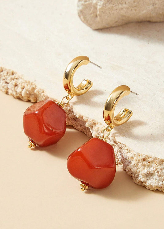 Anita Red Drop Earrings